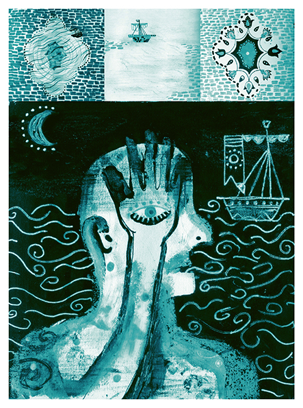 El Profeta - El Jardín del Profeta. Ilustración de Ana Inés Castelli / Piper