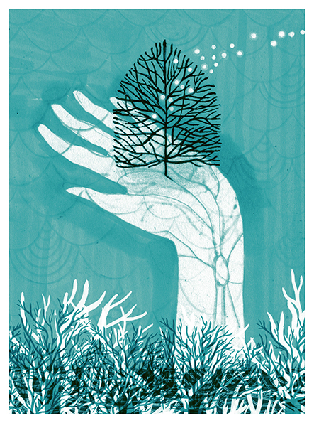 El Profeta - El Jardín del Profeta. Ilustración de Ana Inés Castelli / Piper